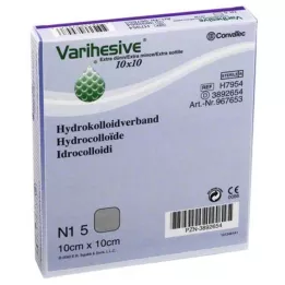VARIHESIVE erittäin ohut 10x10 cm HKV hydroaktiivinen, 5 kpl