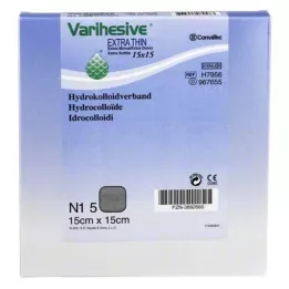 VARIHESIVE Erittäin ohut 15x15 cm HKV Hydroaktiivinen, 5 kpl