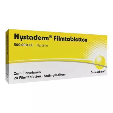 NYSTADERM Kalvopäällysteiset tabletit, 20 kpl NYSTADERM Kalvopäällysteiset tabletit, 20 kpl