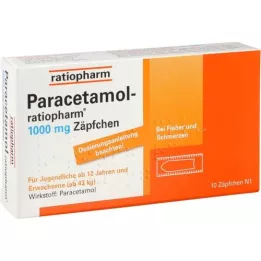 Paracetamol ratiopharm 1000 mg peräpuikkoja, 10 kpl