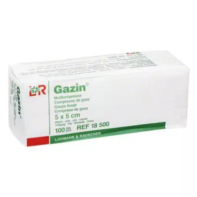 GAZIN Harsokomp. 5x5 cm ei-steriili 8-kertainen toiminta, 100 kpl