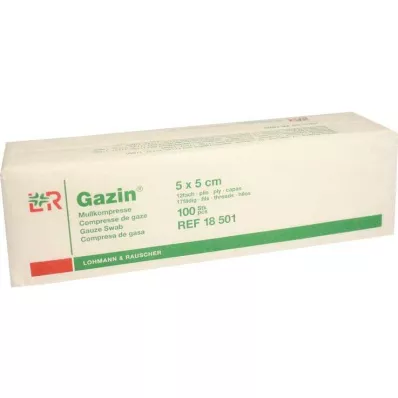 GAZIN Harsokomp. 5x5 cm ei-steriili 12-kertainen toiminta, 100 kpl GAZIN Harsokomp. 5x5 cm ei-steriili 12-kertainen toiminta, 100 kpl