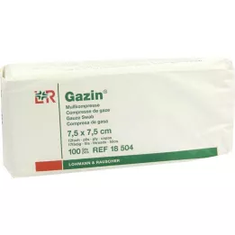 GAZIN Harsokomp. 7,5x7,5 cm ei-steriili 12-kertainen toiminta, 100 kpl