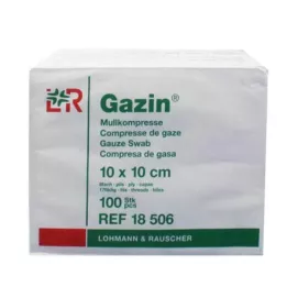 GAZIN Harsokomp. 10x10 cm ei-steriili 8-kertainen toiminta, 100 kpl