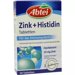 Abtei Sinkki + histidiinitabletit, 30 kpl