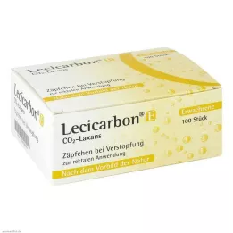 LECICARBON E CO2 Laxans aikuisten peräpuikot, 100 kpl