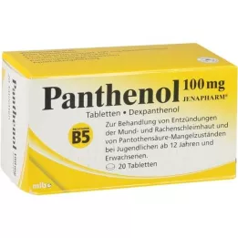 PANTHENOL 100 mg Jenapharm -tabletit, 20 kpl