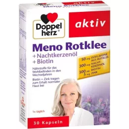 DOPPELHERZ Meno RotKlee+Nachtdrugöl+Biotin Kaps., 30 kpl