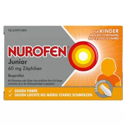 NUROFEN Junior 60 mg peräpuikot, 10 kpl