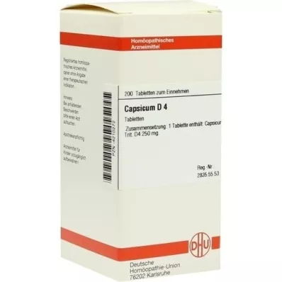 CAPSICUM D 4 tablettit, 200 kpl