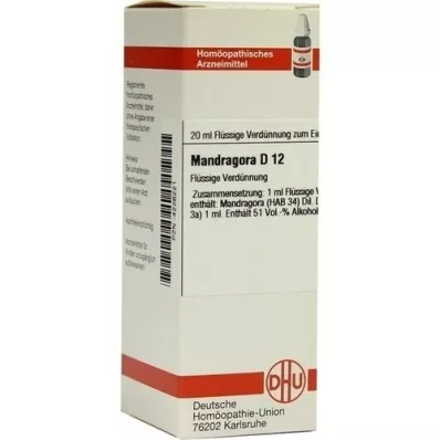 MANDRAGORA D 12 Laimennus, 20 ml