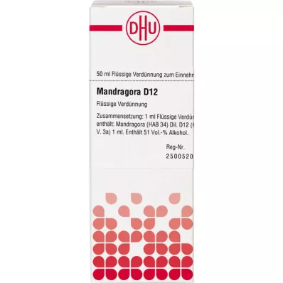 MANDRAGORA D 12 Laimennus, 50 ml