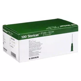 STERICAN Kanyylit 21 Gx4 4/5 0,8x120 mm, 100 kpl