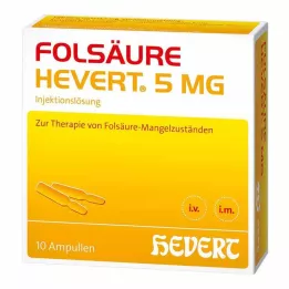 FOLSÄURE HEVERT 5 mg ampullit, 10 kpl