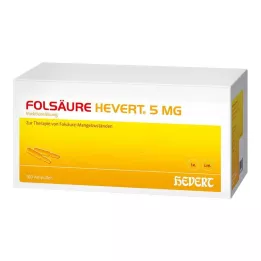 FOLSÄURE HEVERT 5 mg ampullit, 100 kpl