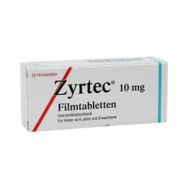 ZYRTEC Kalvopäällysteiset tabletit, 50 kpl