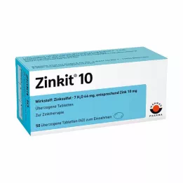 ZINKIT 10 päällystettyä tablettia, 100 kpl