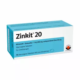 ZINKIT 20 päällystettyä tablettia, 50 kpl