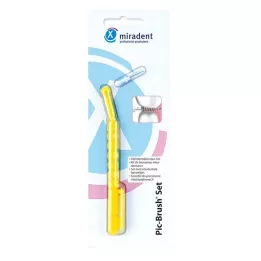 MIRADENT Interd.Pic-Brush Set keltainen, 1 kpl