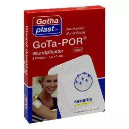 GOTA-POR Haavan laastari 5x7,2 cm steriili, 5 kpl