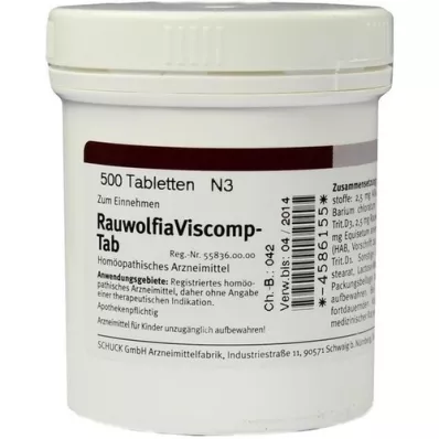 RAUWOLFIAVISCOMP TAB Tabletit, 500 kpl