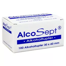 ALKOHOLTUPFER Alcosept, 100 kpl