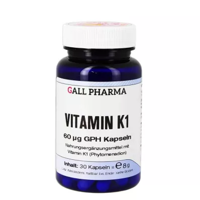 VITAMIN K1 60 µg GPH kapselit, 30 kpl VITAMIN K1 60 µg GPH kapselit, 30 kpl