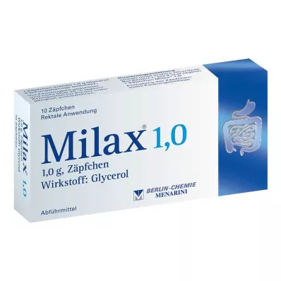 MILAX 1,0 peräpuikkoa, 10 kpl MILAX 1,0 peräpuikkoa, 10 kpl