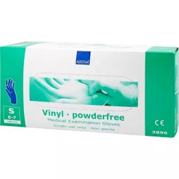 VINYL Käsineet puuterittomat pieni sininen, 100 kpl
