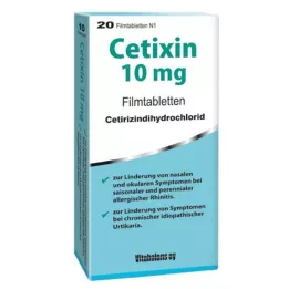 CETIXIN 10 mg kalvopäällysteiset tabletit, 20 kpl