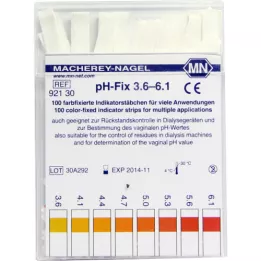 PH-FIX Indikaattori tarttuu pH 3,6-6.1, 100 kpl