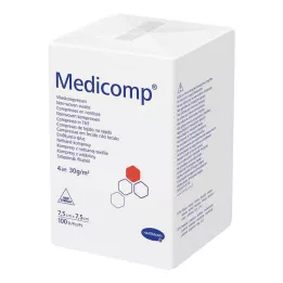 MEDICOMP Kuitukangas ei-steriili 7,5x7,5 cm 4-kerroksinen, 100 kpl