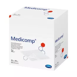 MEDICOMP Kuitukangas ei-steriili 10x10 cm 4-kerroksinen, 100 kpl