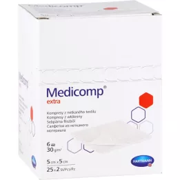 Medicamp Extra pakkaa 5x5 cm steriili, 25x2 kpl