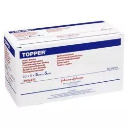 TOPPER Schlitzkompr.5x5 cm steriili, 20X5 kpl