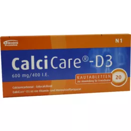 CALCICARE D3 -pureskelutabletit, 20 kpl