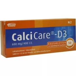 CALCICARE D3 -pureskelutabletit, 50 kpl
