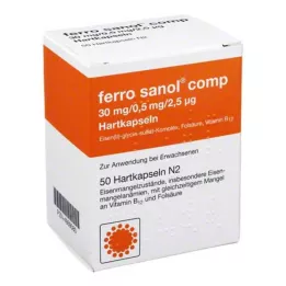 FERRO SANOL comp. Kovat kapselit päällystetyillä pelleteillä, 50 kpl