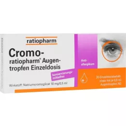 CROMO-RATIOPHARM Silmäpisarat yhden annoksen, 20x0,5 ml