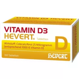 VITAMIN D3 HEVERT -tabletit, 100 kpl