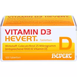 VITAMIN D3 HEVERT tabletit, 100 kpl