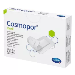 COSMOPOR steriili haavasidos 5x7,2 cm, 10 kpl