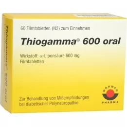 THIOGAMMA 600 oraalista kalvopäällystettyä tablettia, 60 kpl