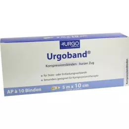 URGOBAND Lyhyt joustava side 10 cmx5 m, 10 kpl
