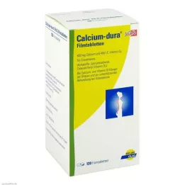 CALCIUM DURA Vit D3 kalvopäällysteiset tabletit, 120 kpl