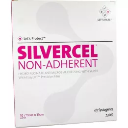 SILVERCEL tarttumattomat kompressiot 11x11 cm, 10 kpl