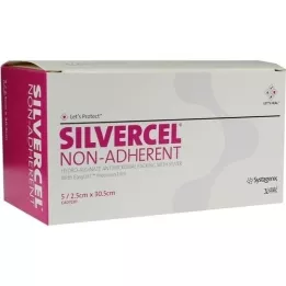 SILVERCEL tarttumaton tamponadi 2,5x30,5 cm, 5 kpl