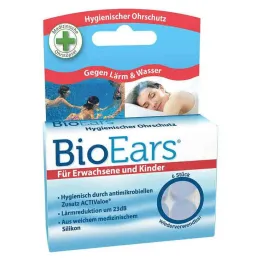 Bioears silikoniset antimikrobiset korvatulpat, 6 kpl