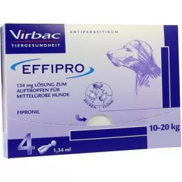 Effipro 134 mg pip.lsg.z.auftrow.f.mittelgr.hund, 4 kpl