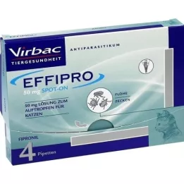 EFFIPRO 50 mg spot-on -liuosta kissoille, 4 kpl